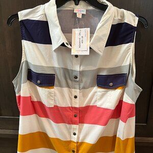 LuLaRoe ' Roxanne' Sleeveless Top 3X